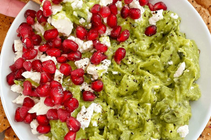 Holiday Feta Guacamole