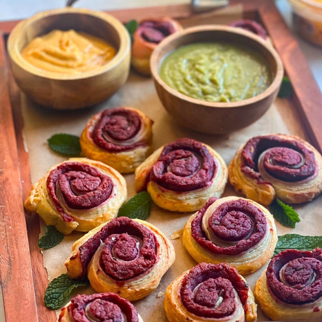 Savory Purple Sweet Potato Pinwheels