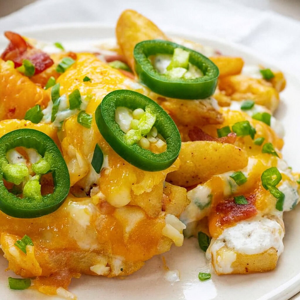 Cheddar Jalapeño Loaded Fries with Bacon