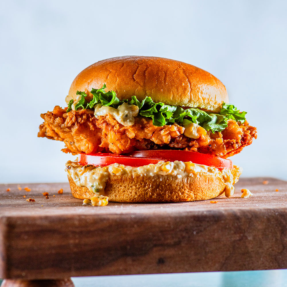 Mexican Street Corn Friend Chicken Sandwich